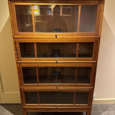 Vintage Viking No. 920BX 4-Section Stacking Barrister Bookcase	