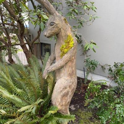 Giant Concrete Anthropomorphic Bunny Statue	
