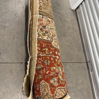 Hand-Knotted Wool Rug, Traditional Asian, Floral Design	