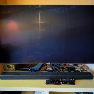 Samsung 55" Smart TV + Harmon Kardon Soundbar, Mount, & Remotes	