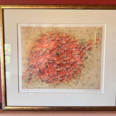 Signed & Numbered Print by Francoise Deberdt - Surreal Stag Migration	