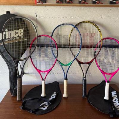 Tennis Rackets - Prince, Wilson & More - Junior & Oversized + Covers	
