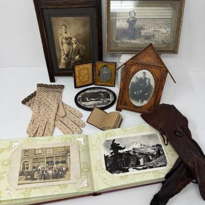 Antique Photo Collection, Vintage Postcard Book (WA), & Ephemera	