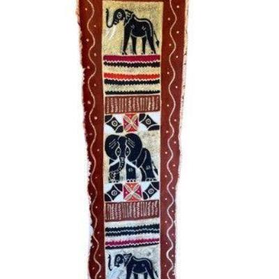 Elephant Wall Hanging Tapestry – African Tribal Textile Art Decor	