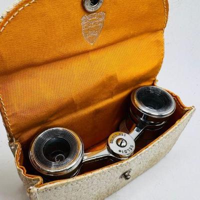 Vintage Mother of Pearl 2.5x Selsi Opera Glasses in Case
