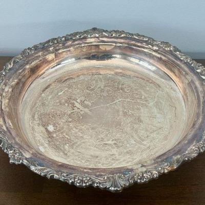 Footed Silverplate Stand
