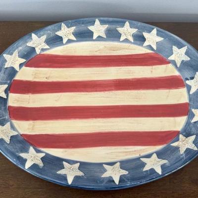 Nantucket American Flag Platter
