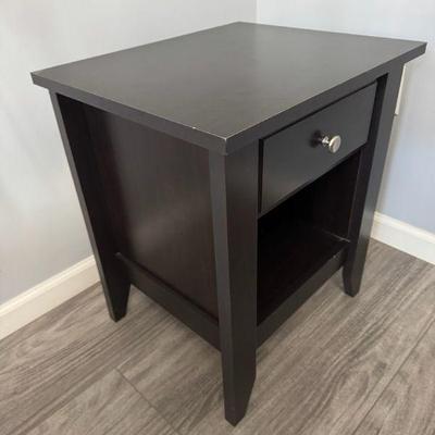 Sauder Dark Wooden Side Table With Drawer

