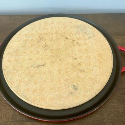 Mario Batali Dansk Enameled Cast Iron Pan & Pfaltzgraff Pizza Stone
