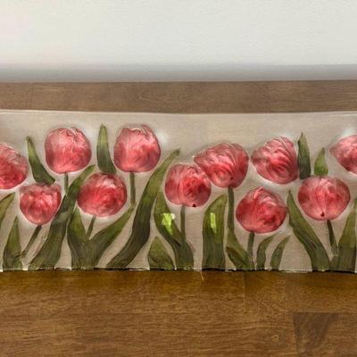 Glass Tulip Platter
