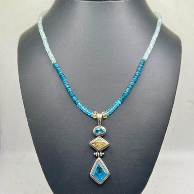 Sterling Silver & Beaded Necklace
