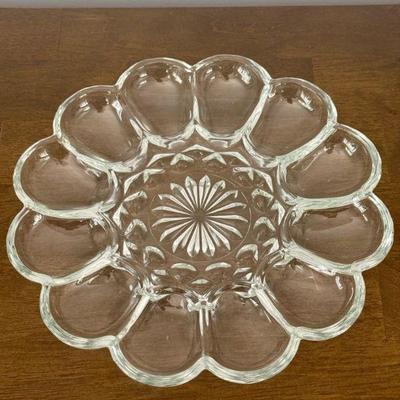 Clear Glass Deviled Egg Tray
