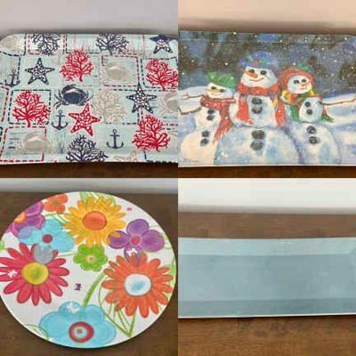 (4) Pretty Platters-Melamine & Plastic

