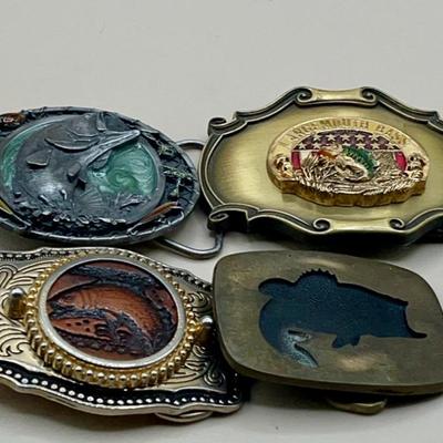 Vintage Fishing Belt Buckles
