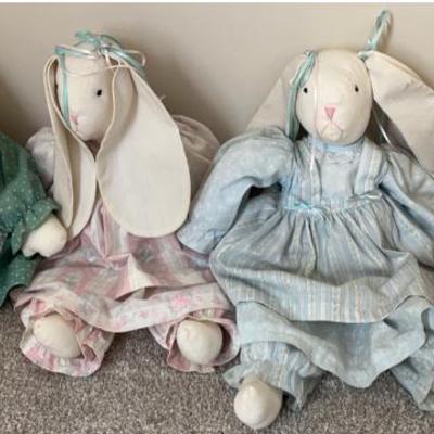 Plush Bunny Trio w/ Granny Mouse