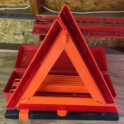 Reflective Orange Emergency Triangle Kit
