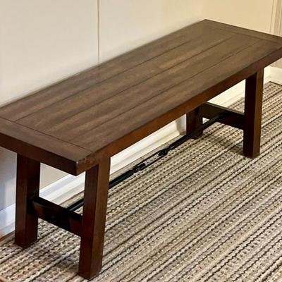 Swindon Rustic oak Turnbuckle Dining Bench 