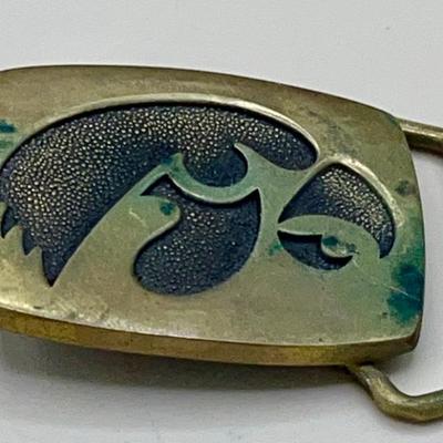 University Iowa Hawks State Hawkeyes Football vintage Belt Buckle 