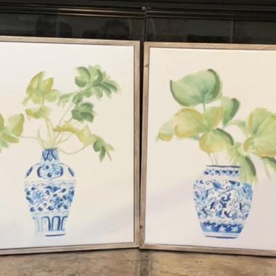 Kirkland's white Palm Chinoiserie framed wall art.