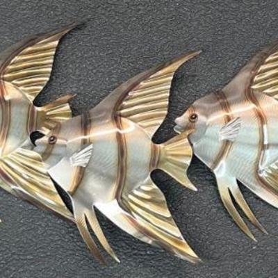 34.5" Metal Fish Wall Hanging