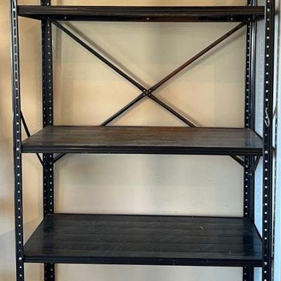 70.5" Black Metal Storage Shelf