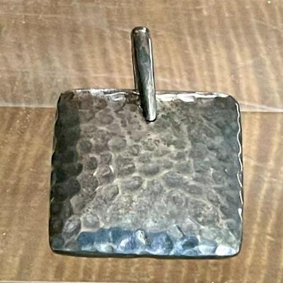 Vintage Sterling Silver Silpada Hand Hammered Square Pendant - Total Weight 18.28 Grams 
