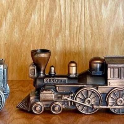 1974 Banthrico Tractor Coin Bank And A Banthrico Locomotive W & Arr 2 Piece Coin Bank
