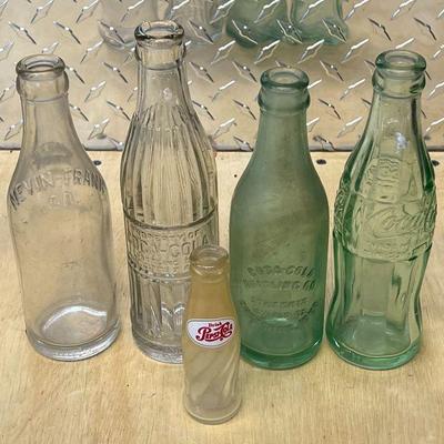 (5) Vintage And Antique Bottles - Coca Cola And Nevin-frank Co. Butte Montana
