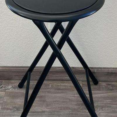 24" 200 Pound Black Folding Stool