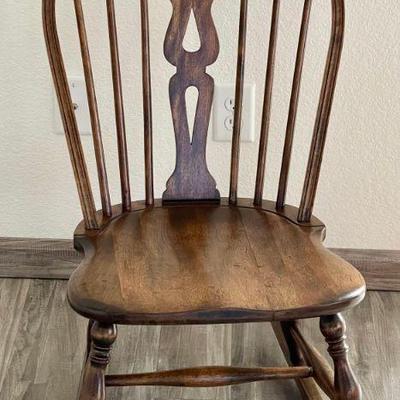 Windsor Wheel Back Elmwood Rocking Chair