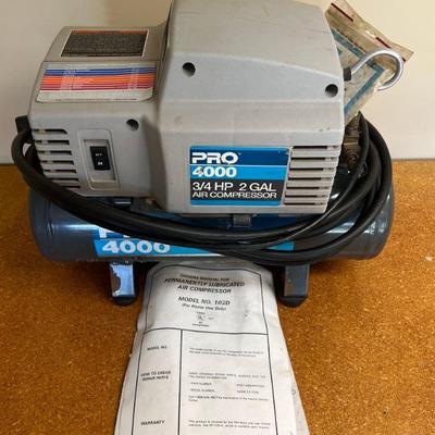 Pro 4000 3/4 Horse Power 2 Gallon Compressor Model 102D