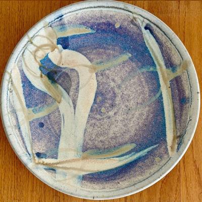 Maurice California Hand Thrown Glazed Pottery 14" Platter