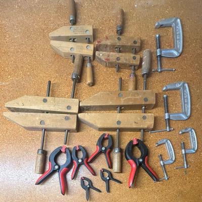 Wood, Metal, And Plastic Clamp Lot 