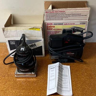 Sears Craftsman Corded Sabre Saw With Box, Porter Cable Model 330 Speed- Bloc Sander