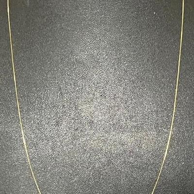 18k Gold Delicate 18 Inch Necklace - Total Weight .77 Grams