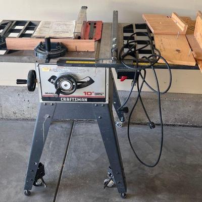 Vintage Sears Craftsman 10" Corded Direct Drive Table Saw With Manual And Accessories