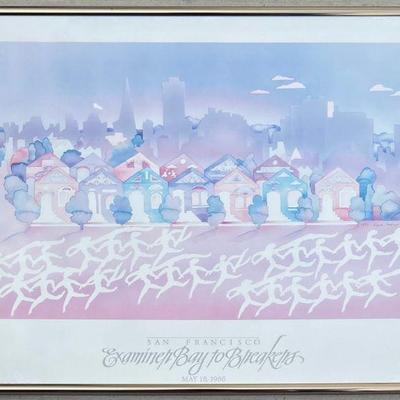 1986 " Bay To Breakers" Race Poster San Francisco In Frame 