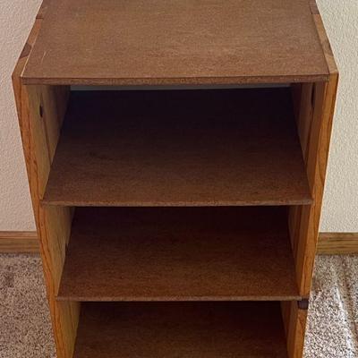 Hand Made Wood And Veneer 3 Tier Shelf