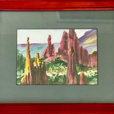 Joe Guennel Signed Framed Original Watercolor 2006