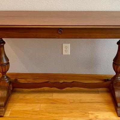 Antique Mahogany Butterfly Leaf Library Table/ Dining Table (as Is)