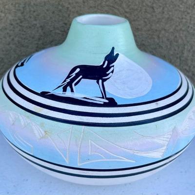 Tom Navajo Pot Hand Painted