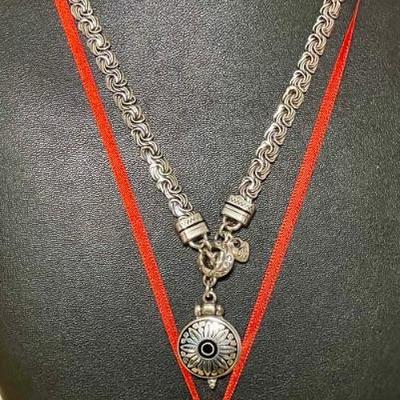 Vintage Brighton Pendant Necklace And Resin Santa Necklace