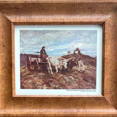 Small Harvey Dunn " Bringing Home The Bride" Framed Print
