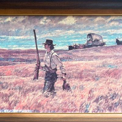 Vintage Harvey Dunn " Something For Supper" Framed Print