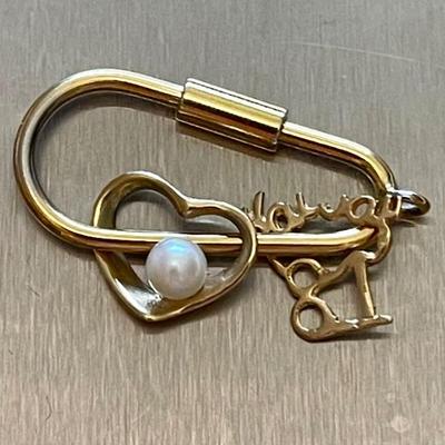 Vintage Gold Tone Clip With Small Charms 