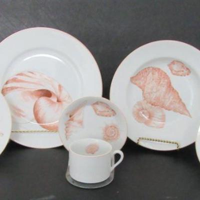Vintage 1976 Fitz & Floyd "Coquille" 6-Piece Place Setting (See Description)