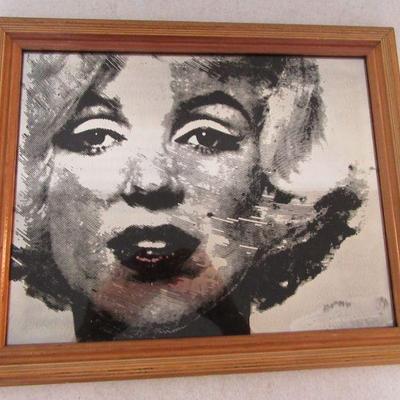 Vintage MCM Framed Marilyn Monroe Mirror - 16" x 13"