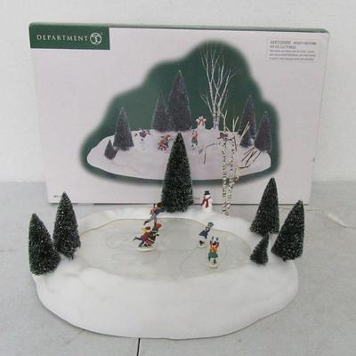 Dept. 56 Village Accessories "Village Animated Skating Pond" #52299 - n Box - Tested, It Works