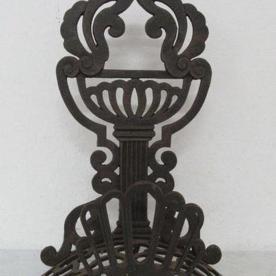 Cast Iron Garden Hose Holder - Classic Column/Torch Design