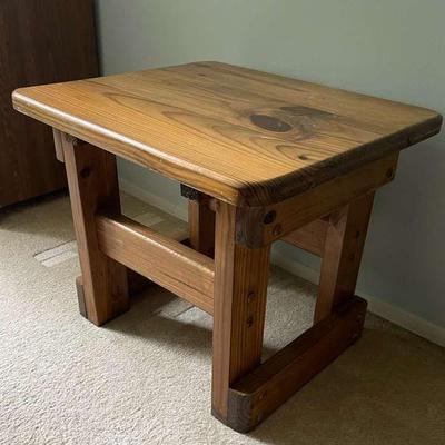 Small sturdy rustic side table